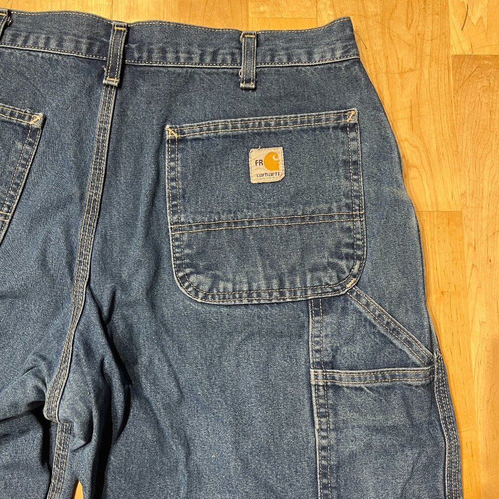 Carhartt HRC2 Relaxed Fit Flame Resistant Denim Jeans Men's 34 x 29 - Fair Used